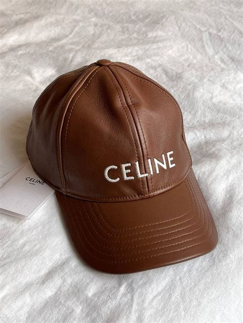 celine brown cap|authentic Celine hats.